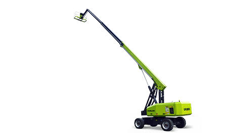 Zielony podnośnik teleskopowy spalinowy ZOOMLION ZT26Jv 4x4 na zielonym tle.