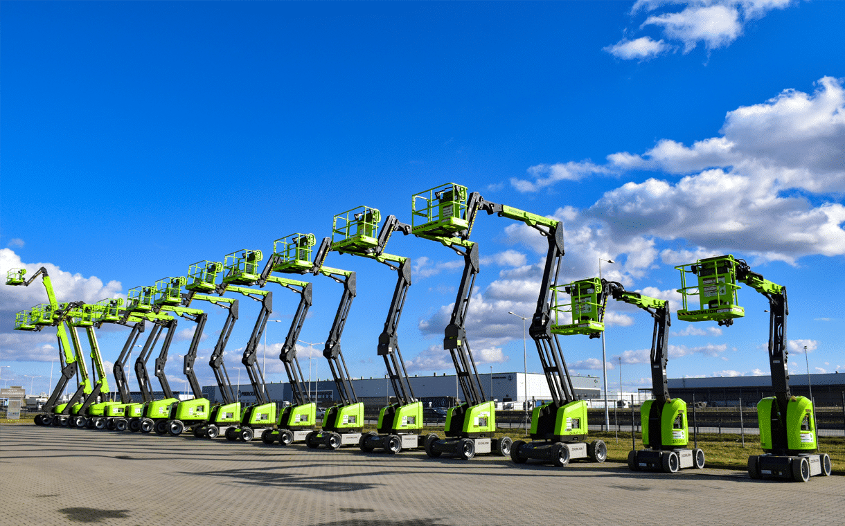 Podesty Ruchome Bac Polska Wroclaw Podnosniki Koszowe Wynajem Podnośniki koszowe na zewnątrz w szeregu