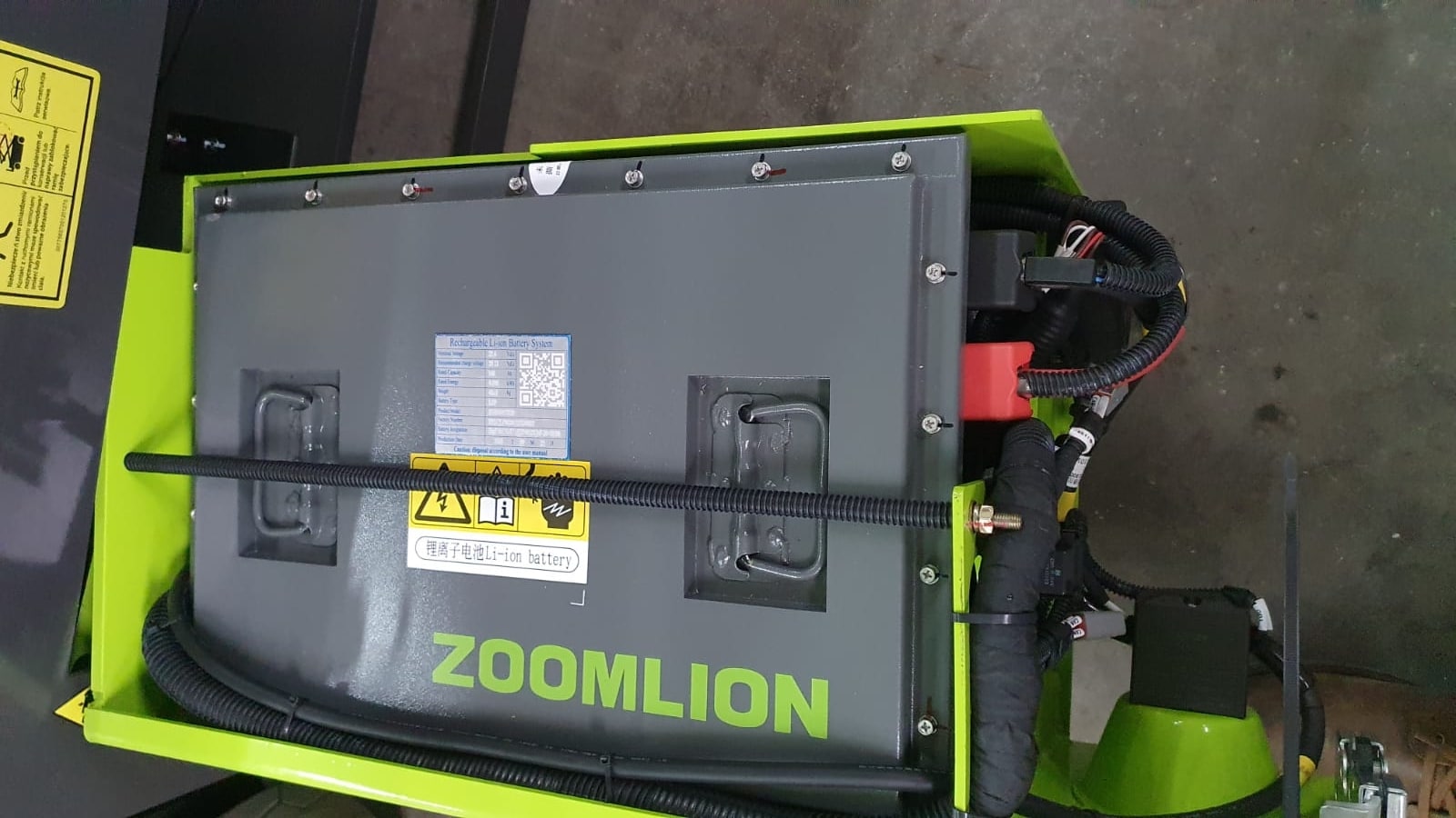 Bateria litowo-jonowa wózka widłowego Zoomlion.