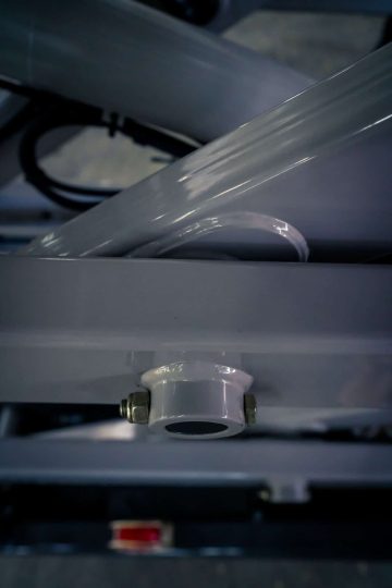 Detail of a film packaging machine.