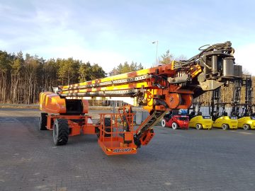 Scissor lift for road work.