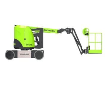 Zoomlion ZA10JE scissor lift insulated on white background.