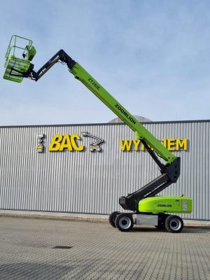 Zoomlion green lift basket platform.