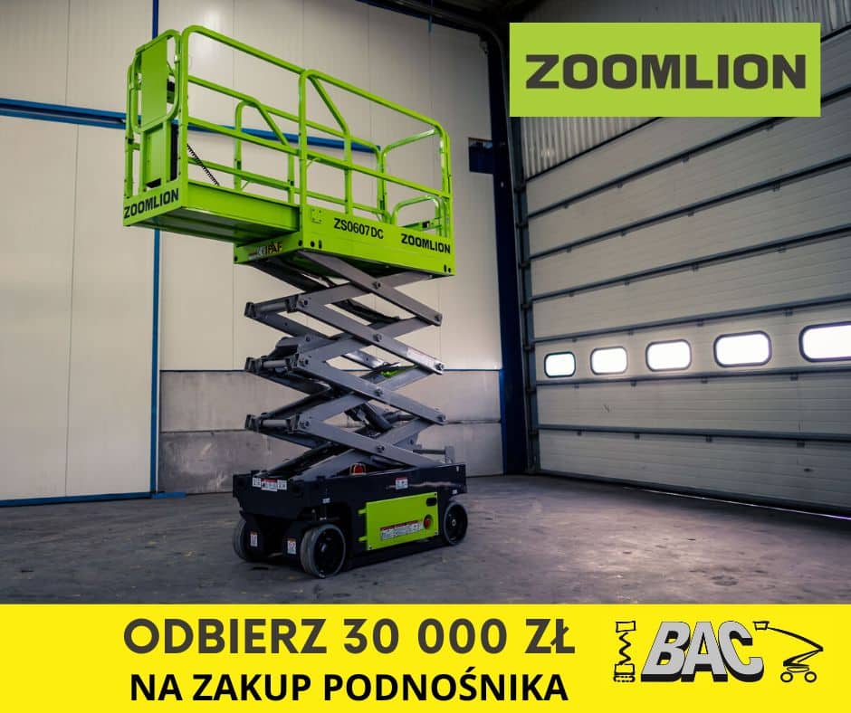 Zoomlion scissor lift in stock, BAC promotion.