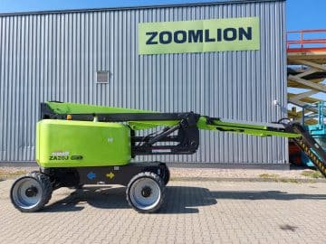 Zoomlion aerial lift in front of the company's building.