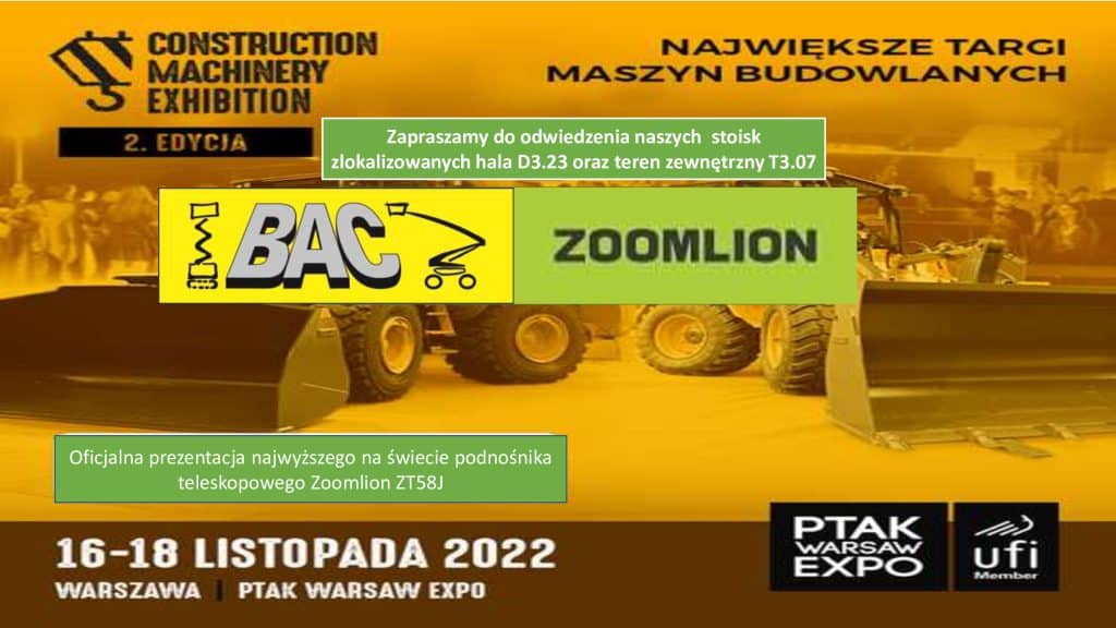 Construction Machinery Fair poster, Warsaw 2022.