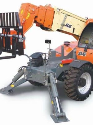 JLG telehandler with forks.