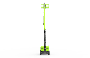 Electric scooter in lime green color on a green background.